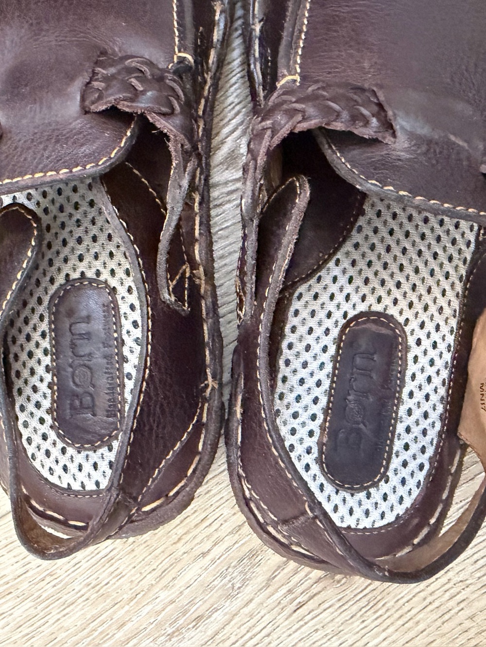 Born Brown Leather Fisherman Sandals with Braided Strap 8 - Picture 5 of 8